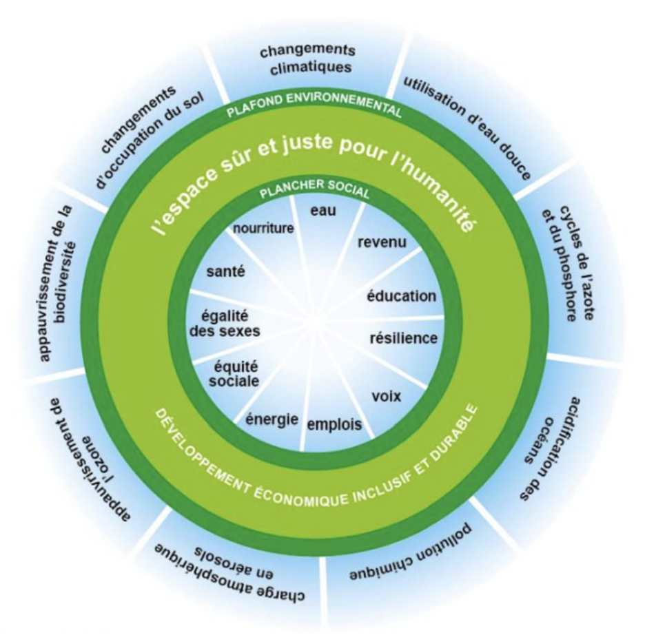 Le « doughnut » de Kate Raworth : un plancher social et un plafond écologique